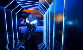 Large blackout studio with high ceilings, a Sport Bike, controllable sound synchronized RGB Lights, and RGB Tunnel for car photo and video shoots - Image 7