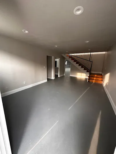Large Empty Warehouse with high arched metal ceiling and lobby loft space - Image 3