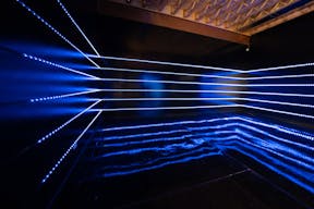 Large blackout studio with high ceilings, a Sport Bike, controllable sound synchronized RGB Lights, and RGB Tunnel for car photo and video shoots - Image 2