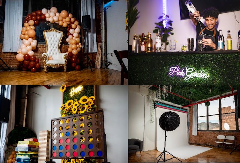 White Loft Event Space with Games & Bar - Image 3