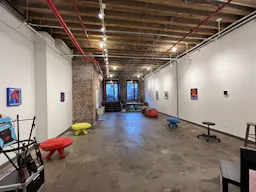White Box with Brick Accent Wall Premium Gallery Space - Image 0