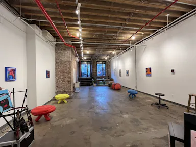 White Box with Brick Accent Wall Premium Gallery Space - Image 0