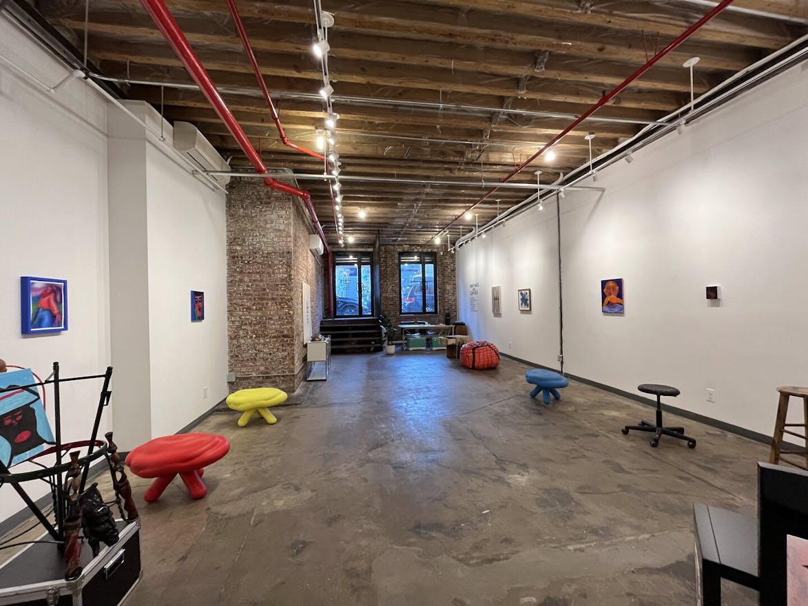 White Box with Brick Accent Wall Premium Gallery Space - Image 0