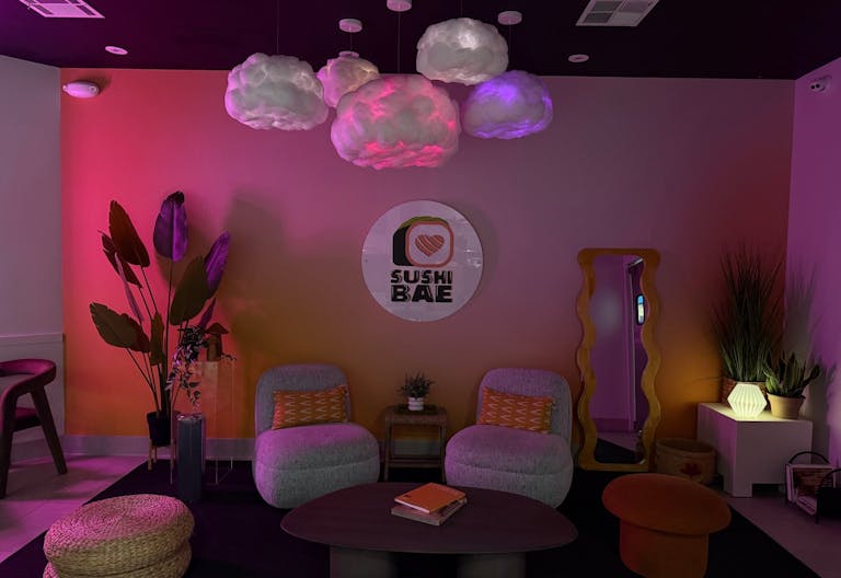 Sweet and vibrant Sushi Spot with subtle elegant aesthetics. - Image 2