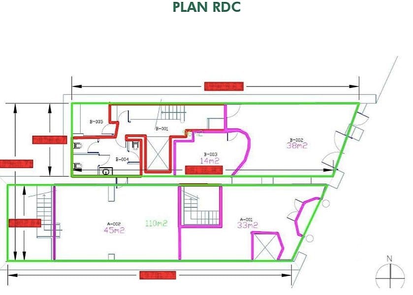 Large 375 sqm Boutique Shop for Rent in Bordeaux Downtown