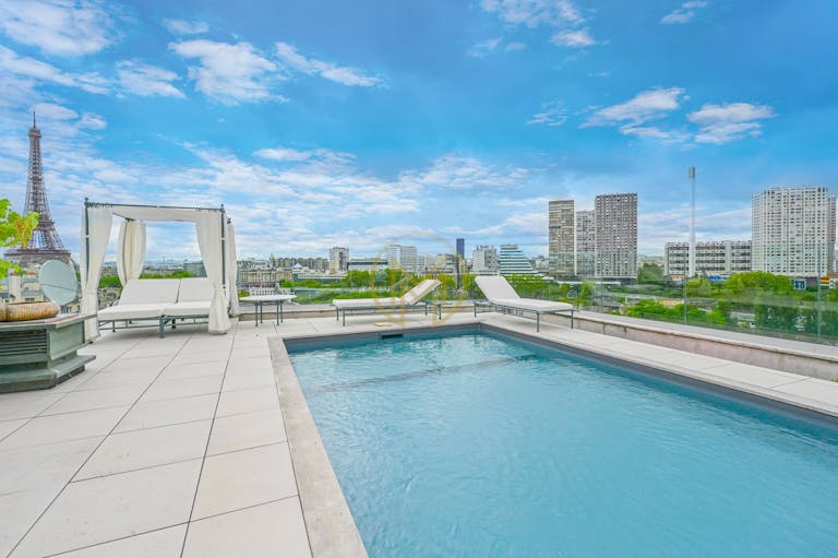 Penthouse avec Terrasse, Piscine, Vue Tour Eiffel et Seine - Image 2