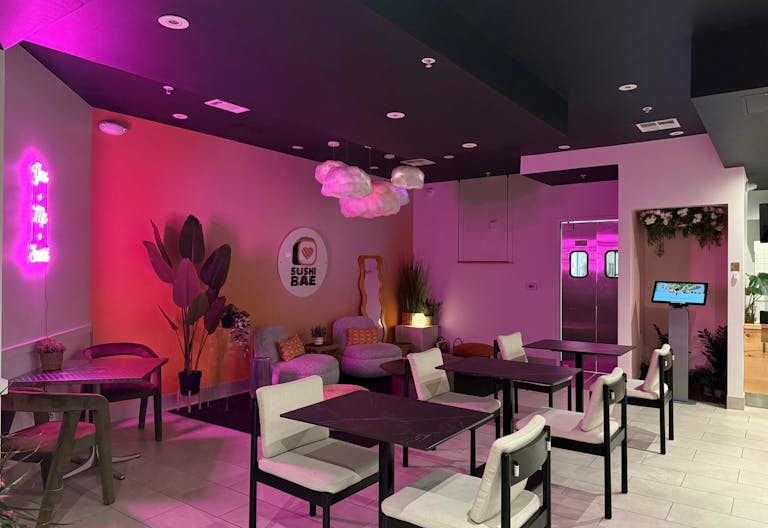 Sweet and vibrant Sushi Spot with subtle elegant aesthetics. - Image 3