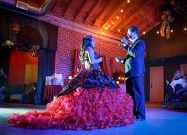 Gorgeous Space with moveable Seats and Red Velvet Curtains - Image 1