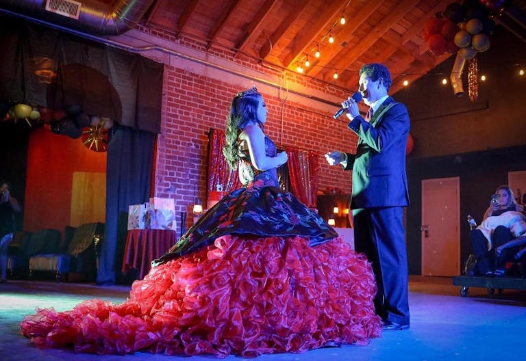 Gorgeous Space with moveable Seats and Red Velvet Curtains - Image 1