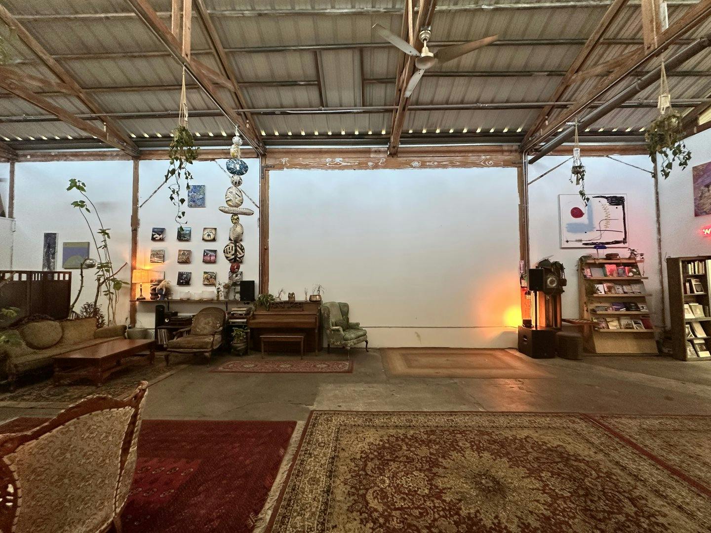 Contemporary Art Gallery with Living Room and Bar