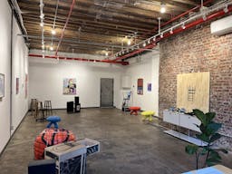 White Box with Brick Accent Wall Premium Gallery Space - Image 1