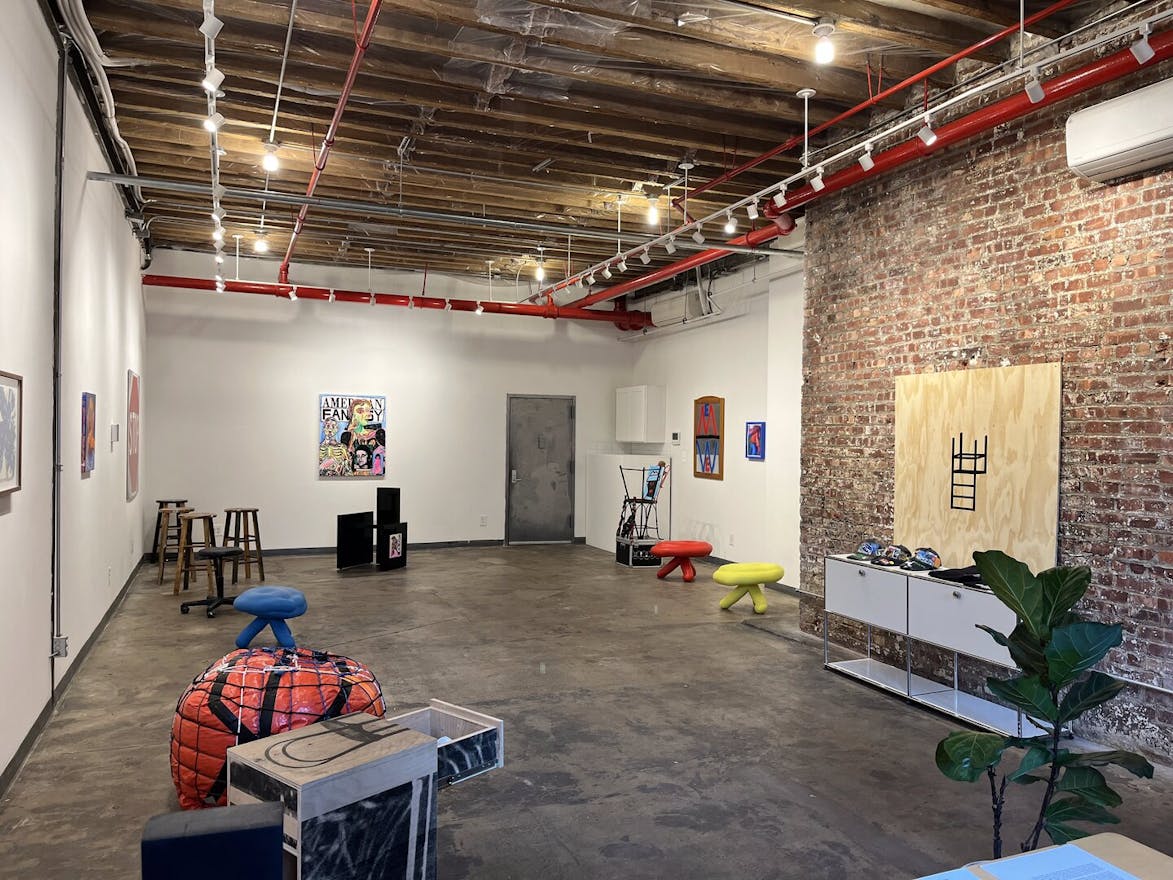 White Box with Brick Accent Wall Premium Gallery Space - Image 1