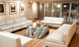 Stunning Mezzanine Lounge Overlooking Classic Car Showroom - Image 0