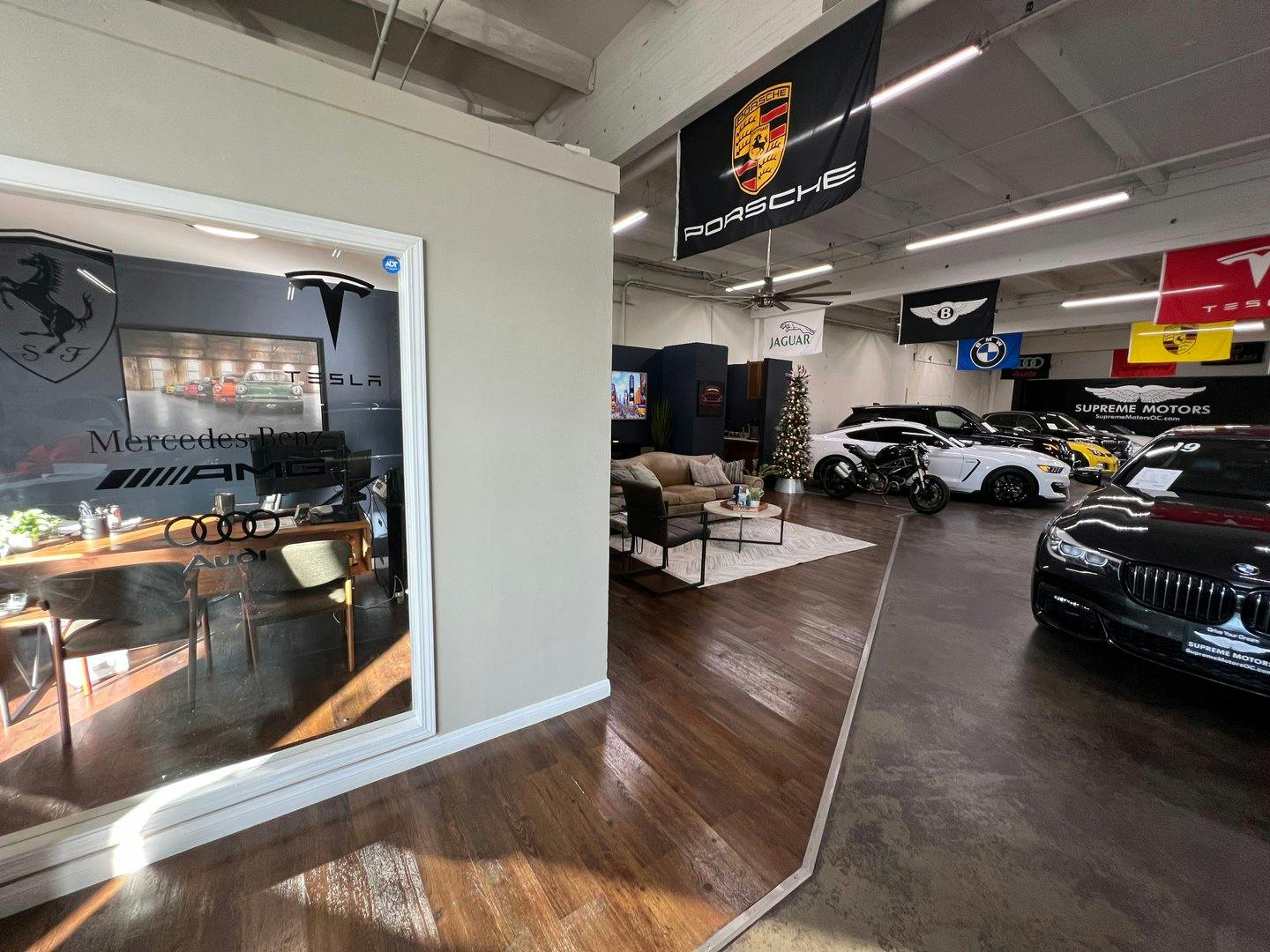 Luxury Car Dealership in Warehouse Space