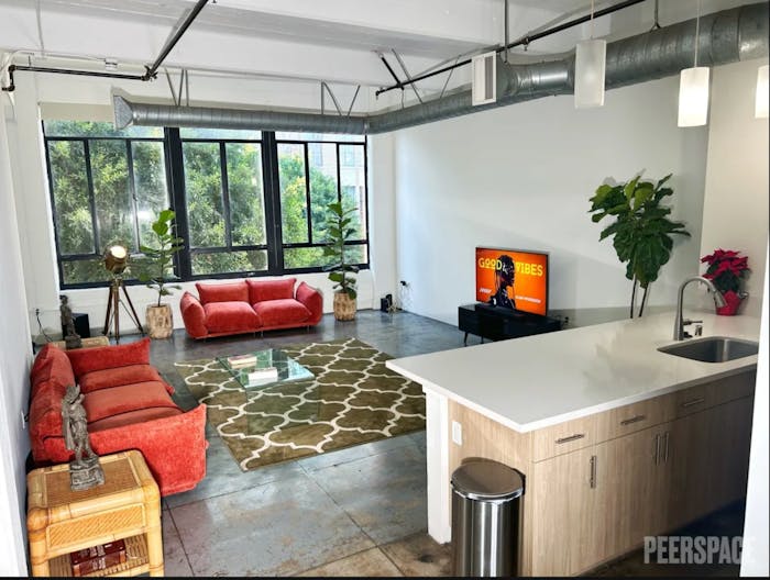 Modern Bohemian Artist Lounge and Event Space with Rooftop Access in DTLA - Image 1