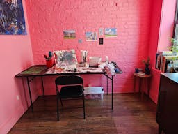Bright pink and playful art studio with (or without!) work table/chair - Image 3