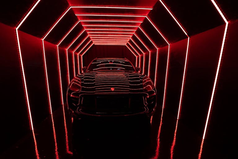 Large blackout studio with high ceilings, a Sport Bike, controllable sound synchronized RGB Lights, and RGB Tunnel for car photo and video shoots - Image 4
