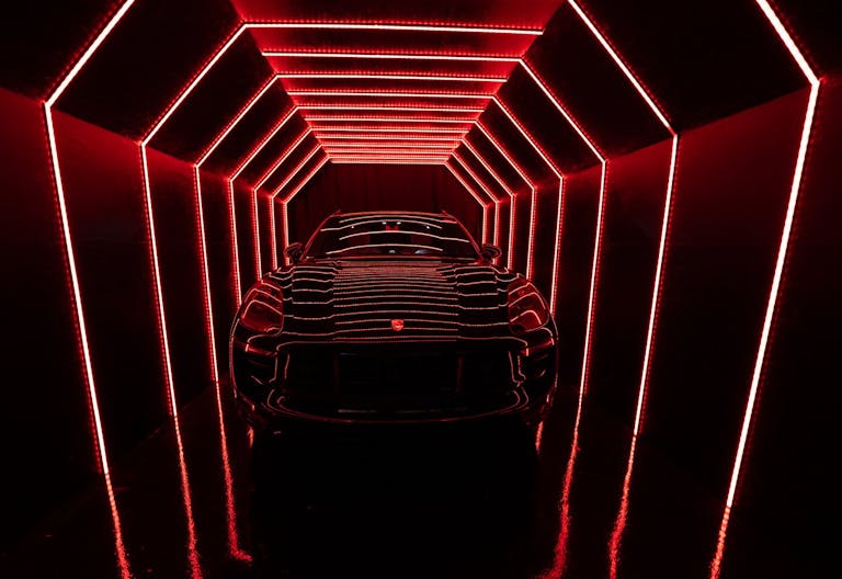 Large blackout studio with high ceilings, a Sport Bike, controllable sound synchronized RGB Lights, and RGB Tunnel for car photo and video shoots - Image 4