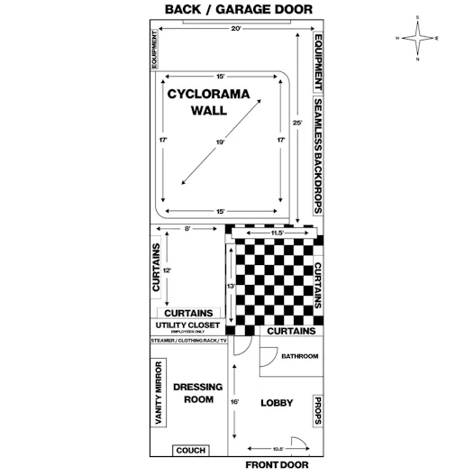 Cyclorama Wall, 50+ Backdrops - Natural Daylight and Night Time Studio - All Gear, Lighting and Props Included in Rental Price - Orange County - Image 2