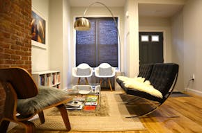 Minimalist mid-century modern lounge space and modern kitchen - Image 5