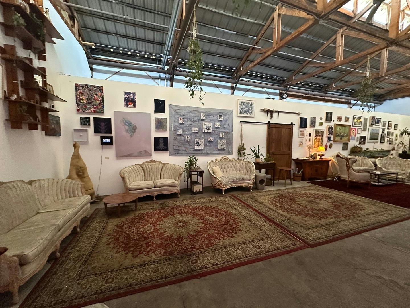 Contemporary Art Gallery with Living Room and Bar