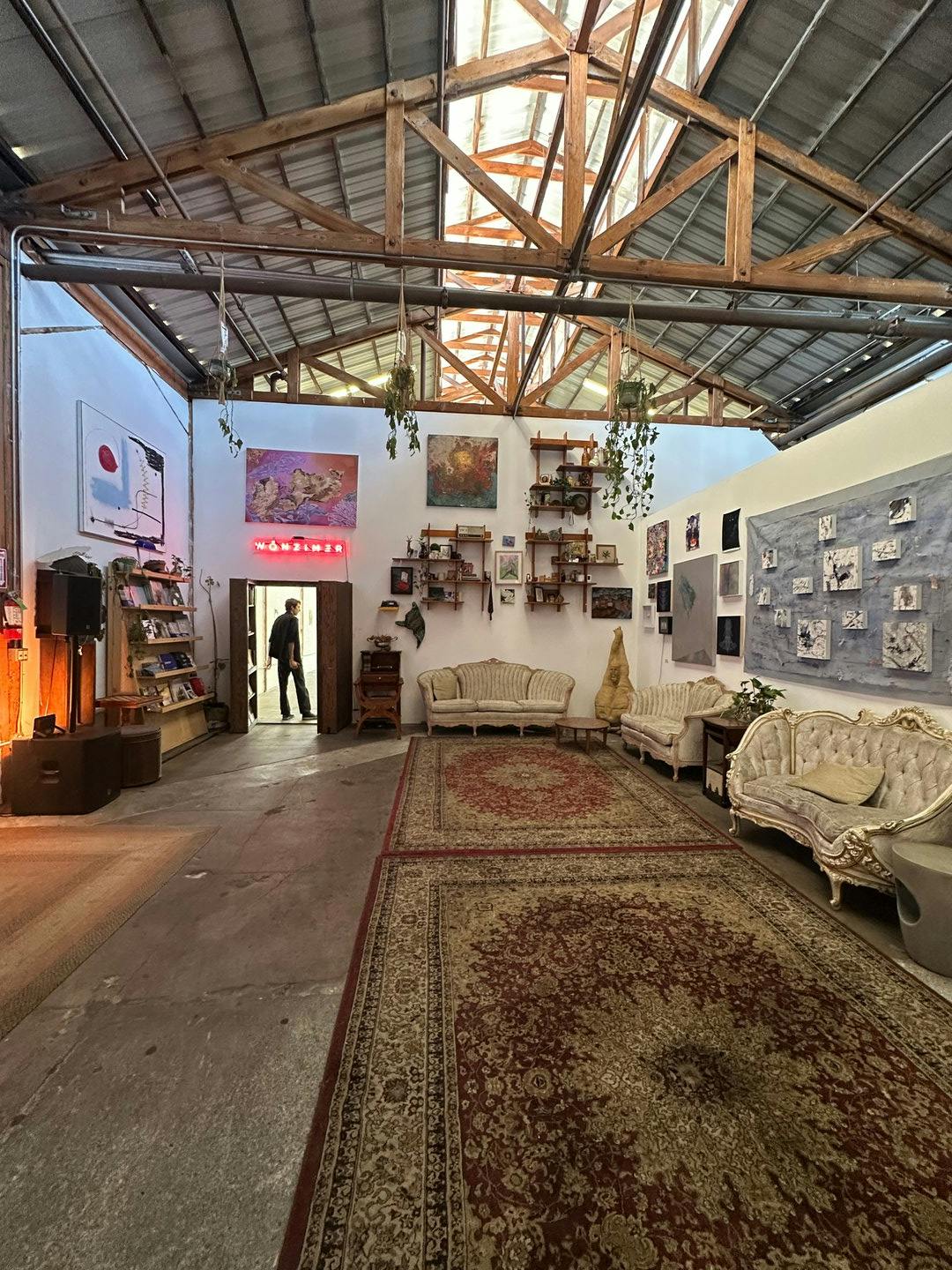 Contemporary Art Gallery with Living Room and Bar