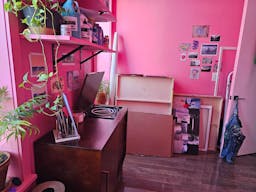 Bright pink and playful art studio with (or without!) work table/chair - Image 2
