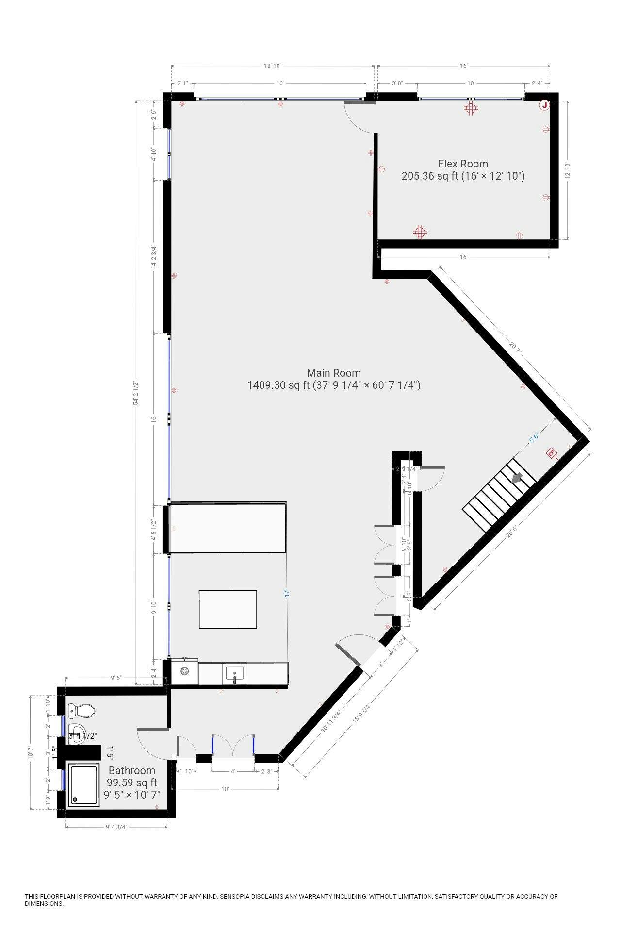 1,700 Sq Ft Industrial Corner Loft and Photo Studio in Brooklyn