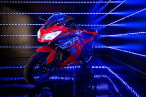 Large blackout studio with high ceilings, a Sport Bike, controllable sound synchronized RGB Lights, and RGB Tunnel for car photo and video shoots - Image 8