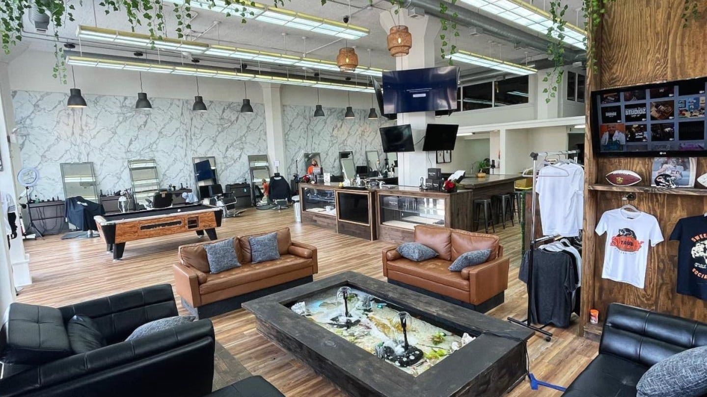 Large South Loop Barber Salon and Event Studio in Chicago