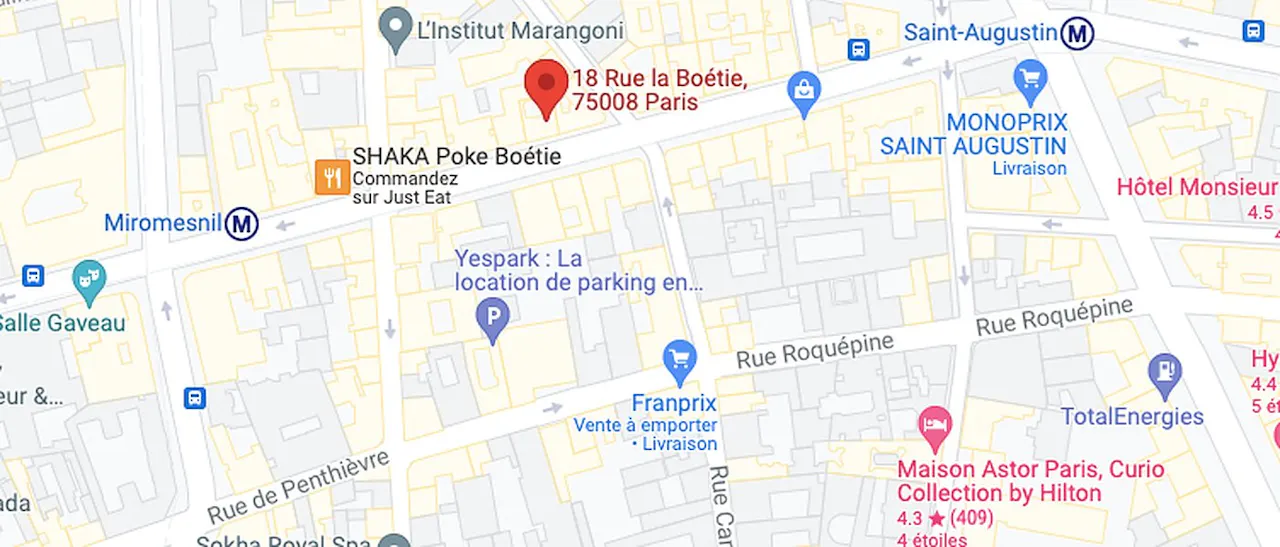 Boutique Shop For Rent - Paris 8th Near Saint-Augustin - Image 1