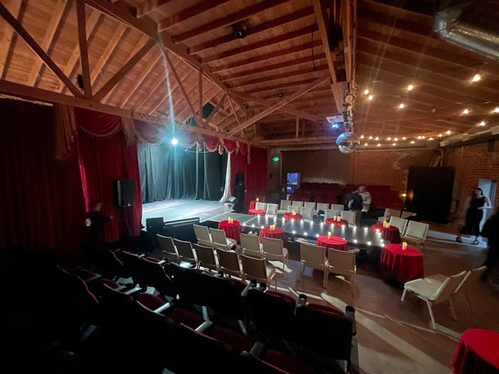 Gorgeous Space with moveable Seats and Red Velvet Curtains - Image 0