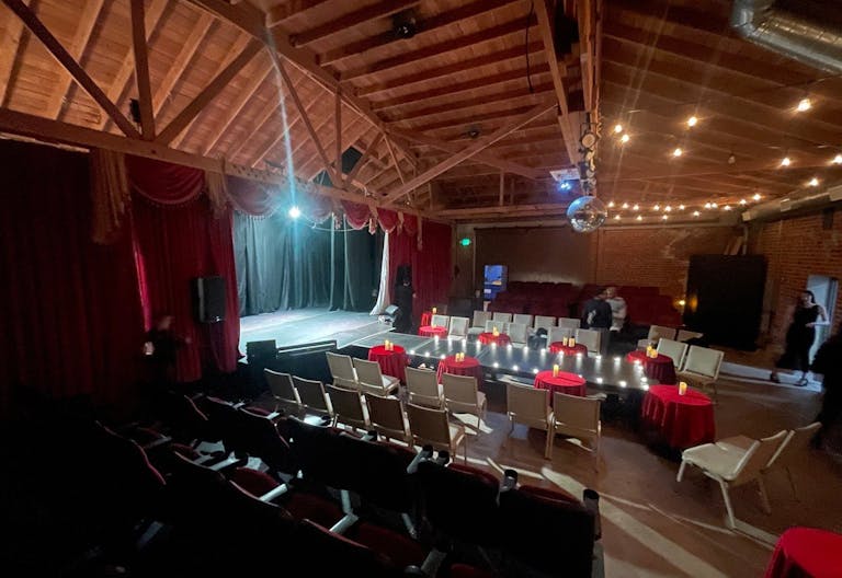 Gorgeous Space with moveable Seats and Red Velvet Curtains - Image 0