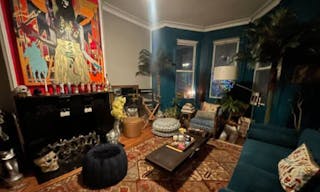 Gorgeous Old School Brooklyn Apt with giant windows / maple black and white floors / molding / full of art and live plants - Image 0