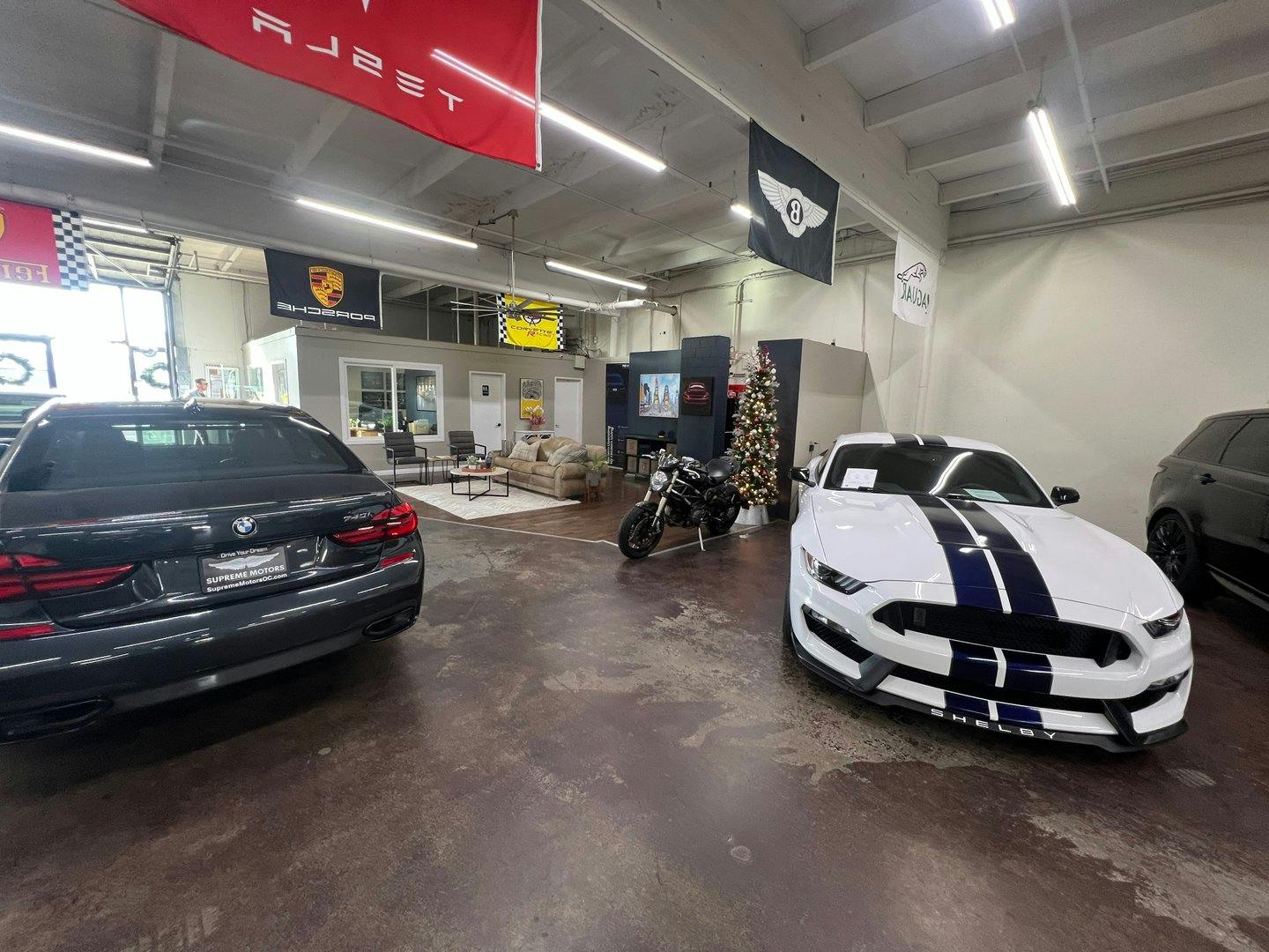 Luxury Car Dealership in Warehouse Space