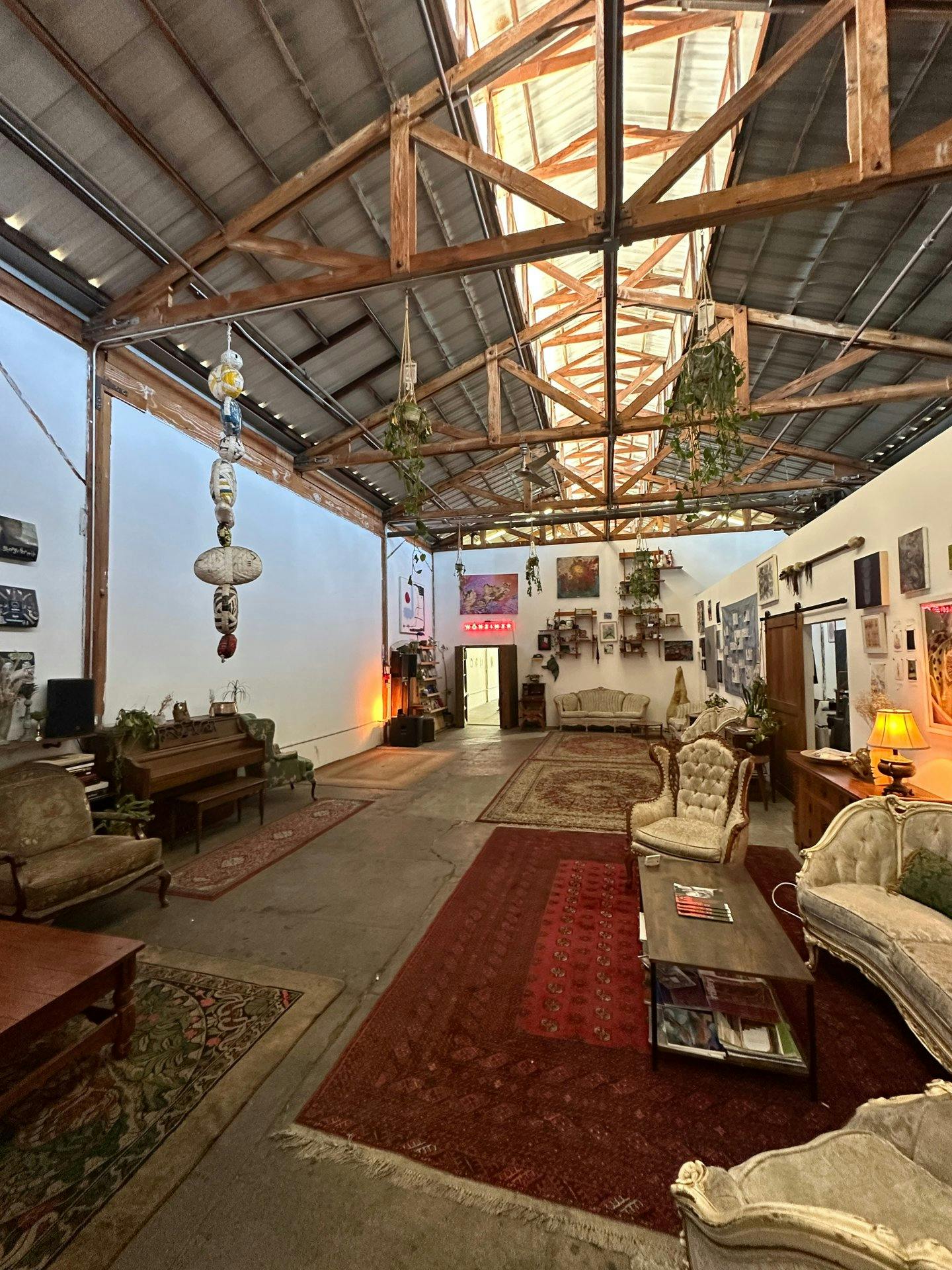 Contemporary Art Gallery with Living Room and Bar