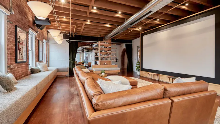 Comfortable and Chic Screening Room - Image 1