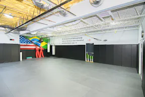 Huge Open Room set up with Floor & Wall Mats Perfect for a fitness or martial arts class or open meeting or anything you can think of. - Image 1