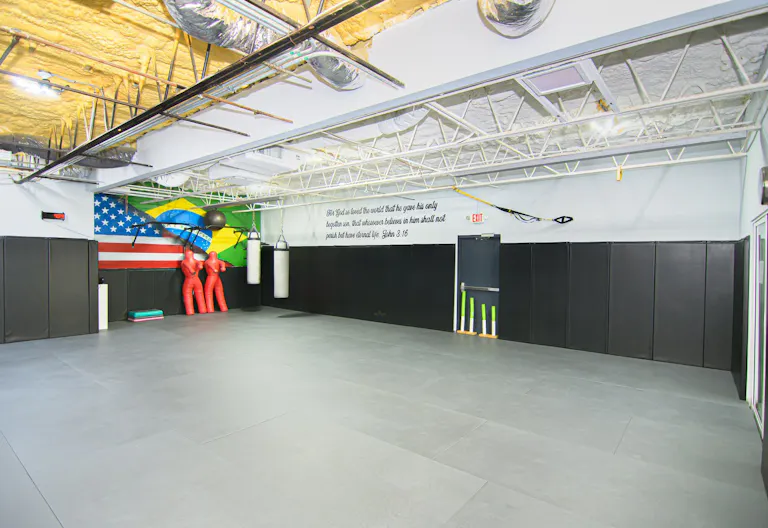 Huge Open Room set up with Floor & Wall Mats Perfect for a fitness or martial arts class or open meeting or anything you can think of. - Image 1