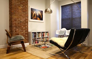 Minimalist mid-century modern lounge space and modern kitchen - Image 8