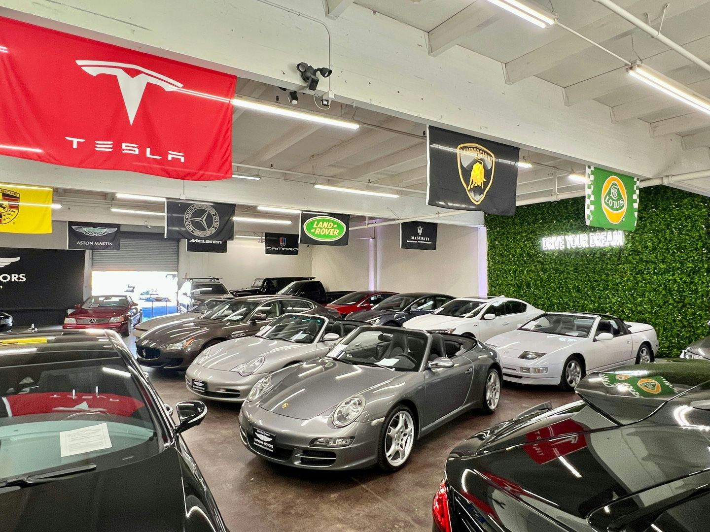Luxury Car Dealership in Warehouse Space