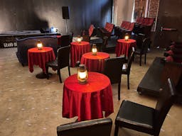 Gorgeous Space with moveable Seats and Red Velvet Curtains - Image 14