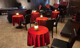 Gorgeous Space with moveable Seats and Red Velvet Curtains - Image 14