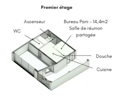 Location bureau individuel avec acc�s aux communs, dans un immeuble d'architecte coeur des Chartrons � Bordeaux - 30M2 - Image 17