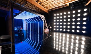 Large blackout studio with high ceilings, a Sport Bike, controllable sound synchronized RGB Lights, and RGB Tunnel for car photo and video shoots - Image 0