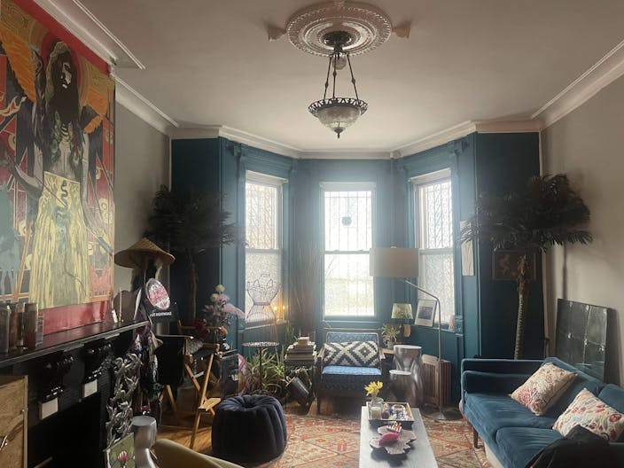 Gorgeous Old School Brooklyn Apt with giant windows / maple black and white floors / molding / full of art and live plants - Image 2