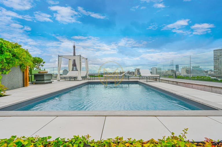 Penthouse avec Terrasse, Piscine, Vue Tour Eiffel et Seine - Image 1