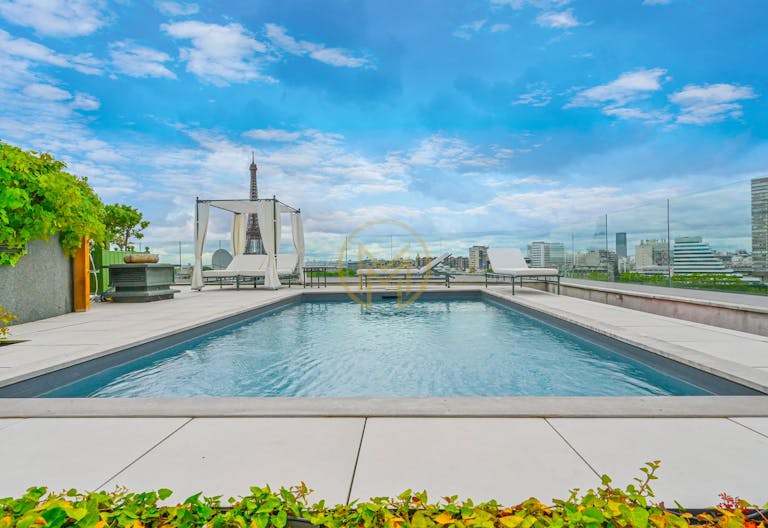 Penthouse avec Terrasse, Piscine, Vue Tour Eiffel et Seine - Image 1