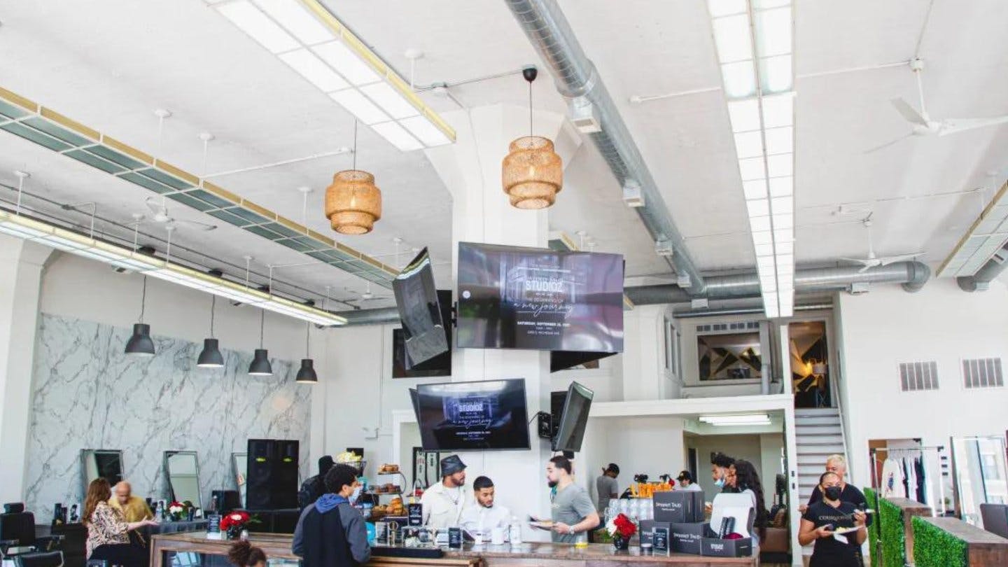 Large South Loop Barber Salon and Event Studio in Chicago