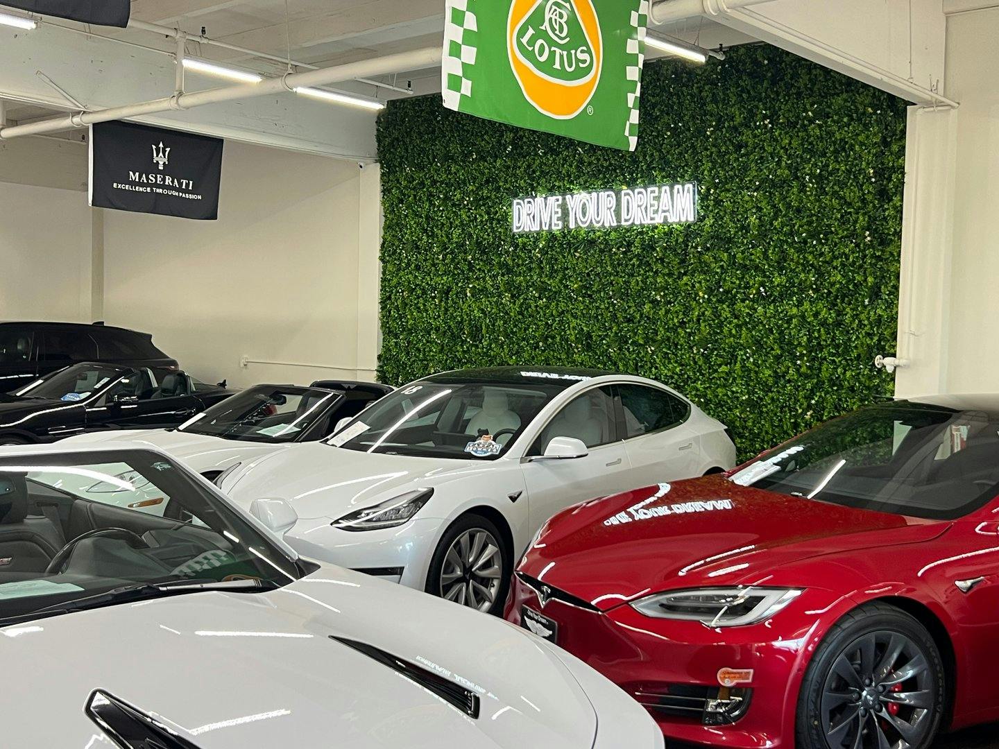 Luxury Car Dealership in Warehouse Space